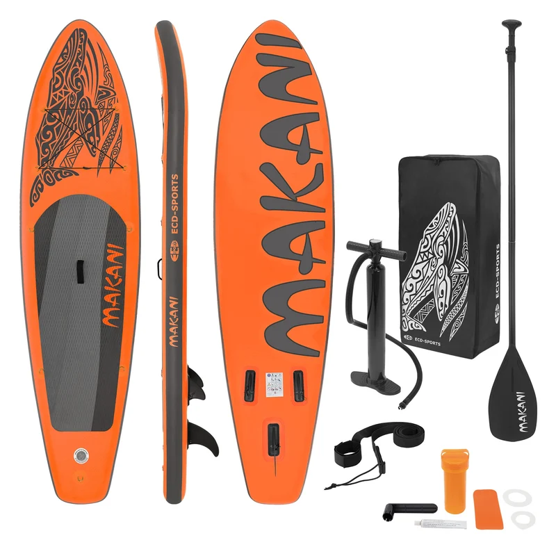 Stand Up Paddle aufblasbares SUP Board Makani 320x80x15 cm aus PVC inkl. Pumpe und Tragetasche