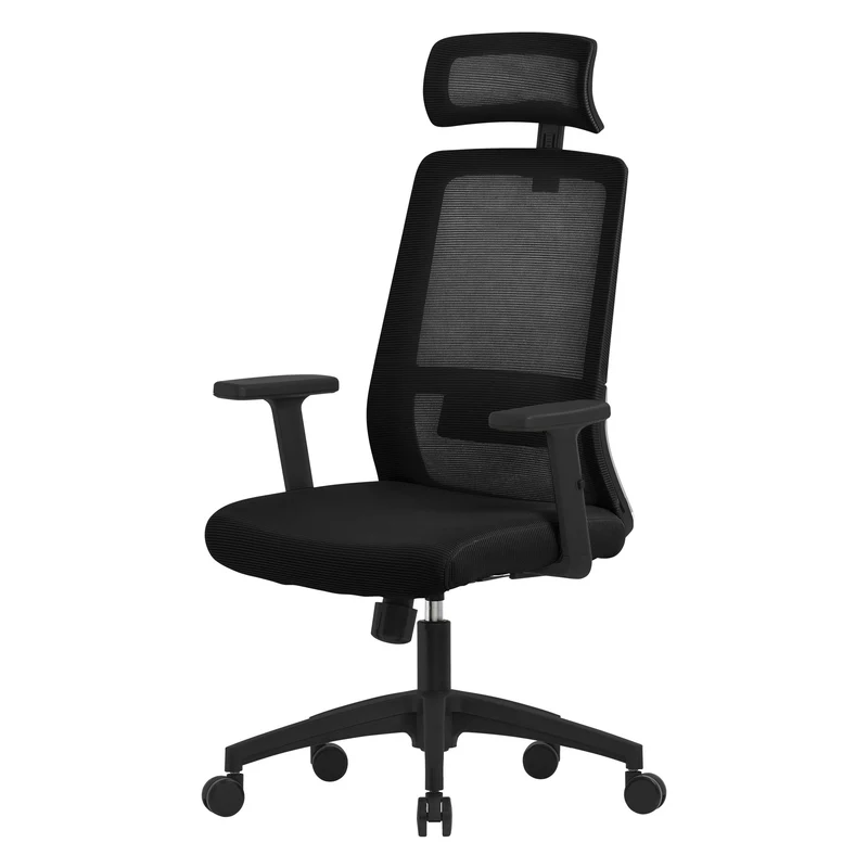 Schreibtischstuhl Surpreme Ergonomischer Bürostuhl Netzgewebe mit verstellbaren Armlehnen und Kopfstütze ML-Design