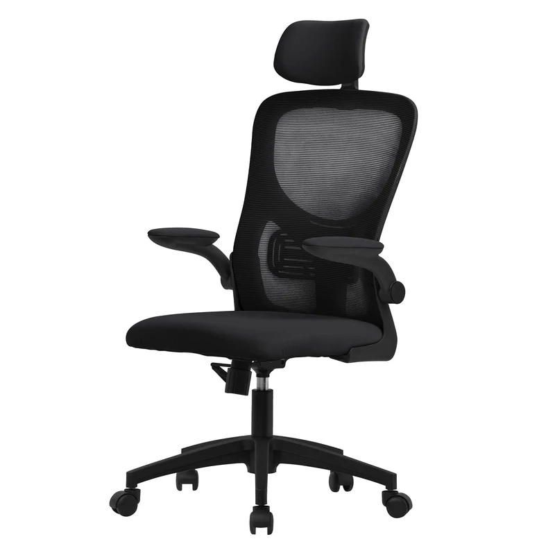 Schreibtischstuhl Ergonomic Ergonomischer Bürostuhl Netzgewebe mit verstellbarer Kopfstütze und Rollen ML-Design