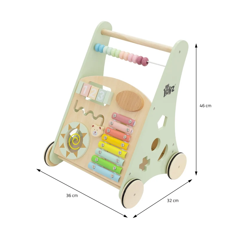 Laufwagen mit Activity Center 36x32x46 cm aus Holz Joyz