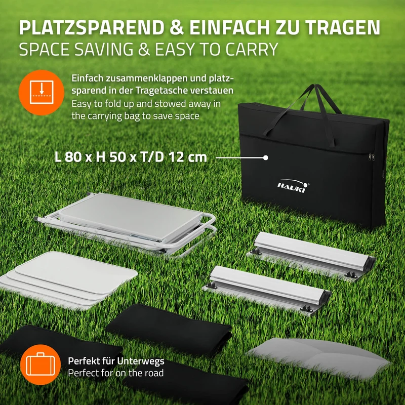 Camping Küche faltbar mit Tragetasche aus Aluminium inkl. Arbeitsplatte Hauki