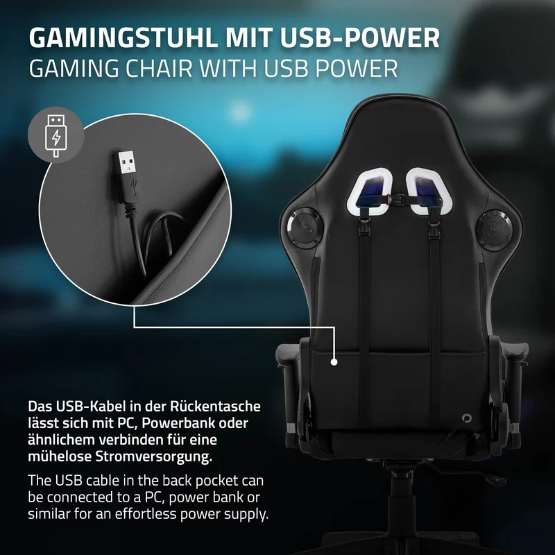 Gaming Stuhl PVC-Leder RGB