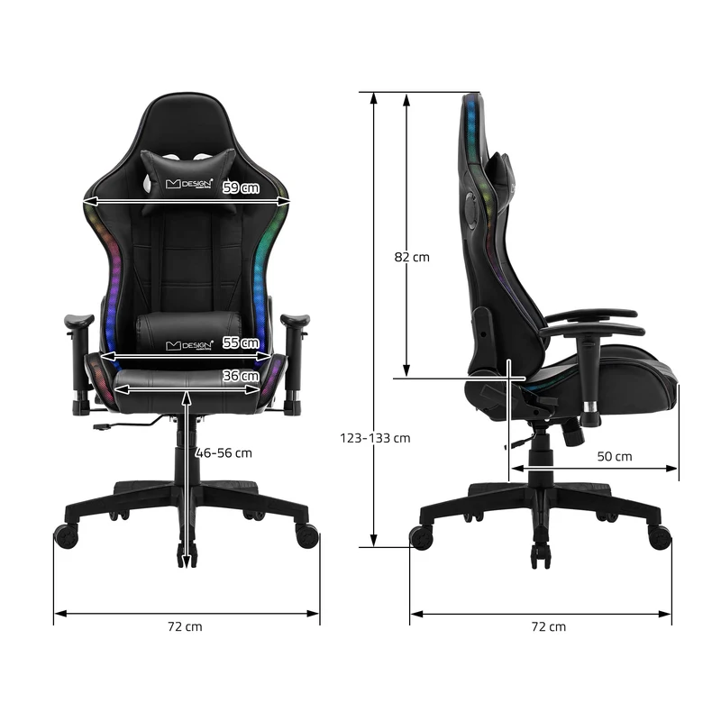 Gaming Stuhl PVC-Leder RGB