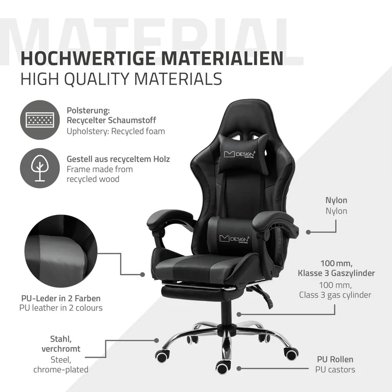 Gaming Stuhl PU-Leder