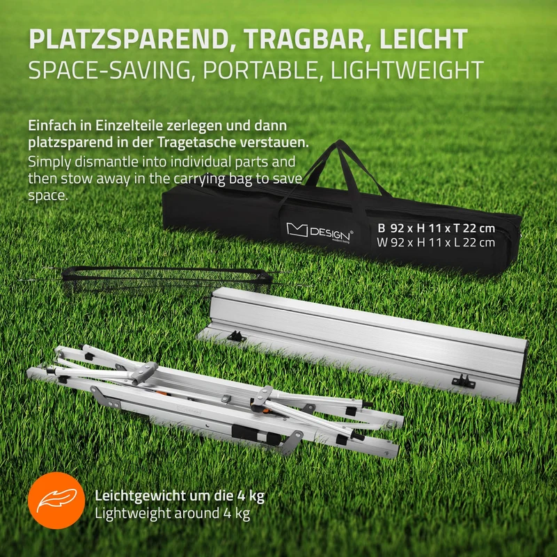Campingtisch faltbar 90x51,5 cm aus Aluminium ML-Design