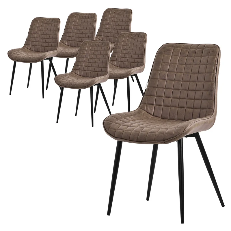 Esszimmerstuhl Set mit Rückenlehne Waffel Steppung ML-Design