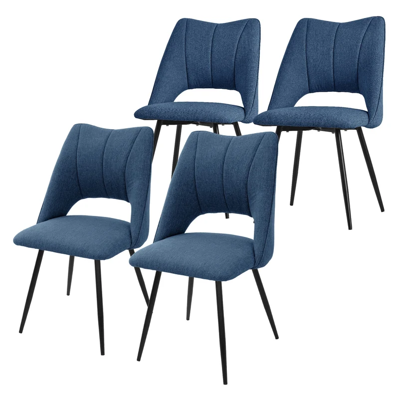 Esszimmerstuhl Küchenstuhl 2er Set gepolstert mit offenem Rücken ML-Design