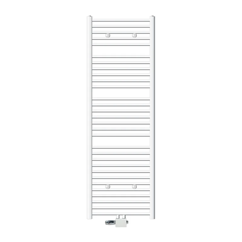 Badheizkörper 600x1800 mm Weiß, gerade, Universale Anschlussgarnitur