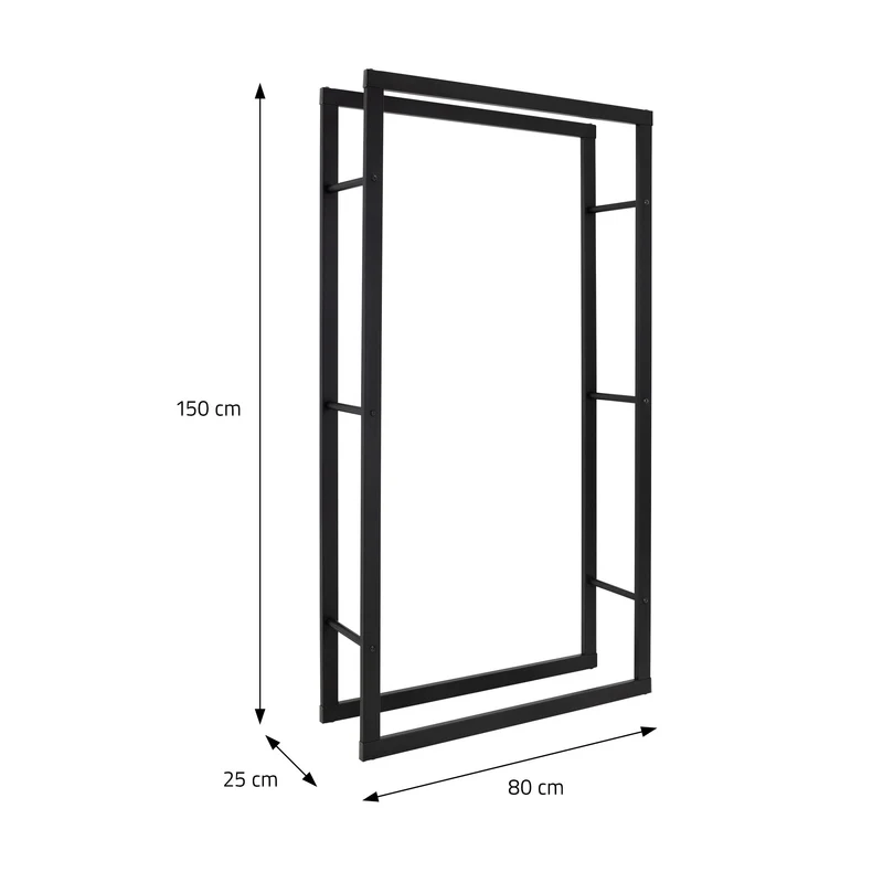 Kaminholzregal Brennholzregal rechteckig aus Stahl ML-Design