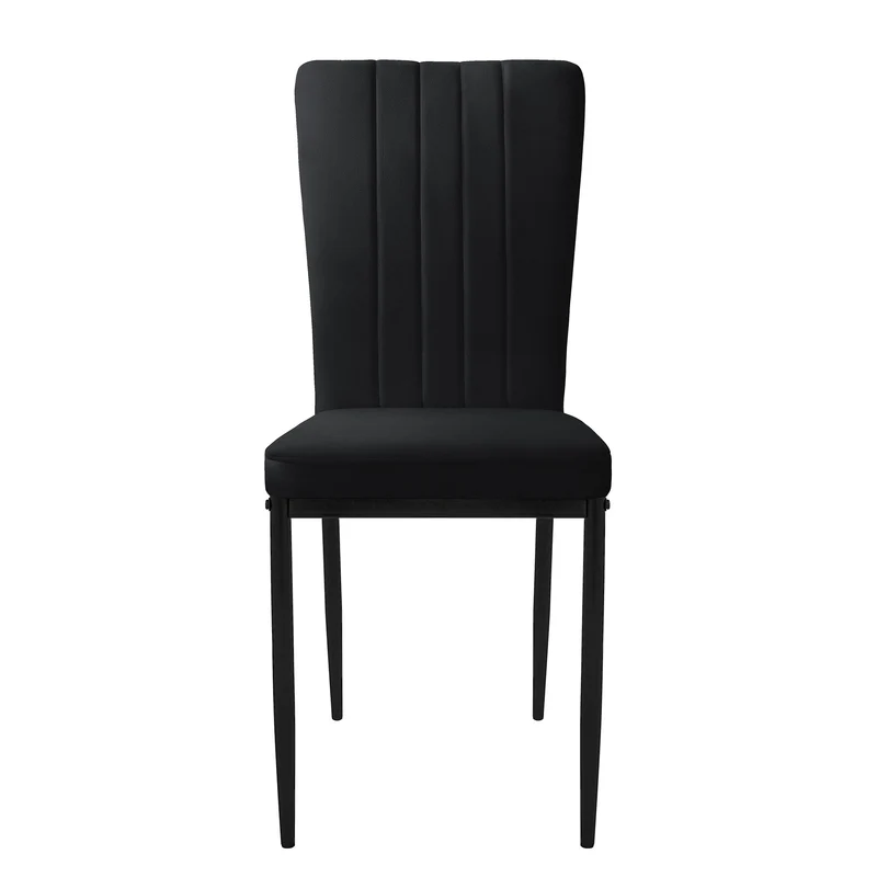 Esszimmerstuhl 4er Set mit Samtbezug und Metallbeinen Küchenstuhl ML-Design
