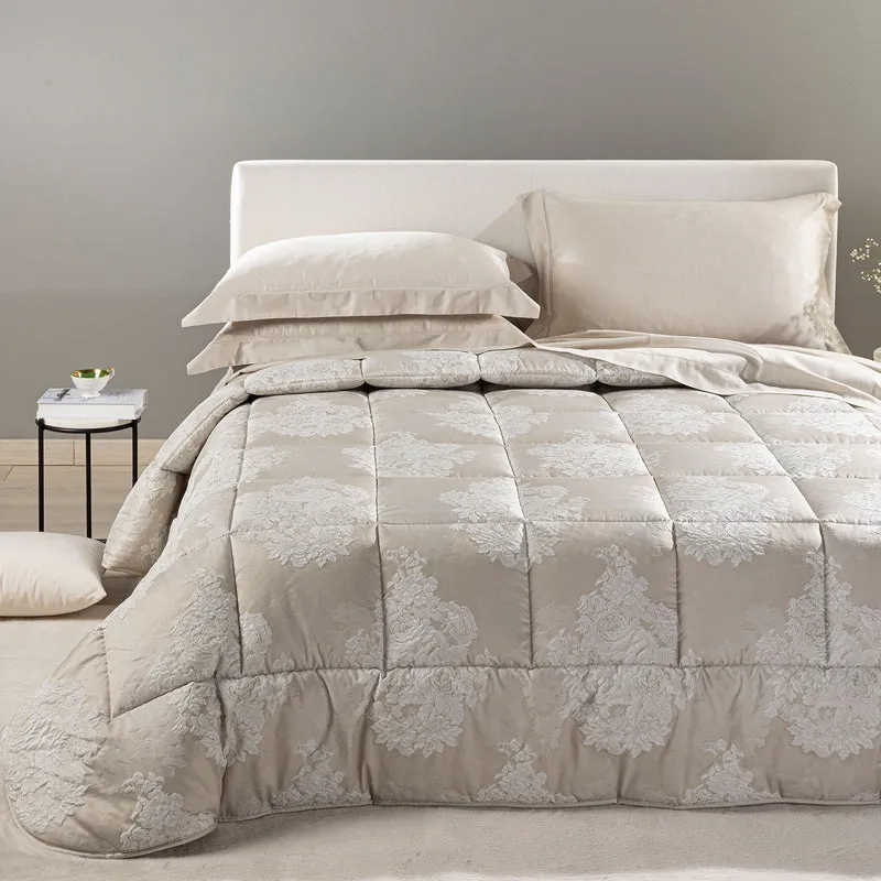 Trapunta Gloria Floreale in Raso Jacquard 300 gr/mq