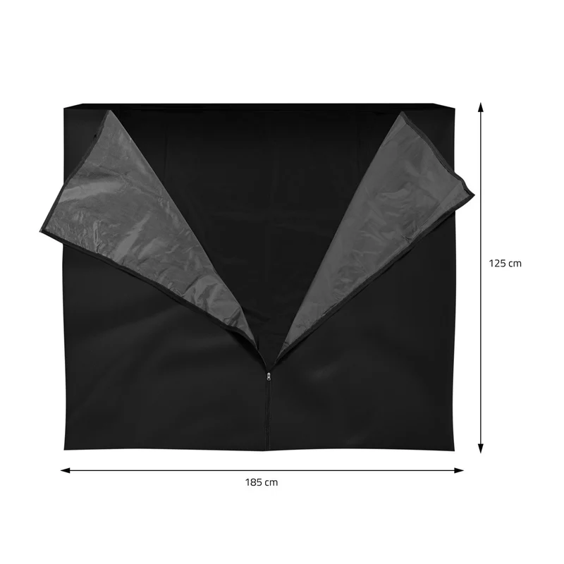 ML-Design | Abdeckung für Kaminholzregal wetterfest wasserabweisend Schwarz aus Polyester