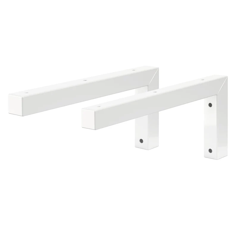 ML-Design | Wandkonsole 2er Set für Waschtisch aus Stahl, Wandhalterung Unterbau für Waschtischplatte