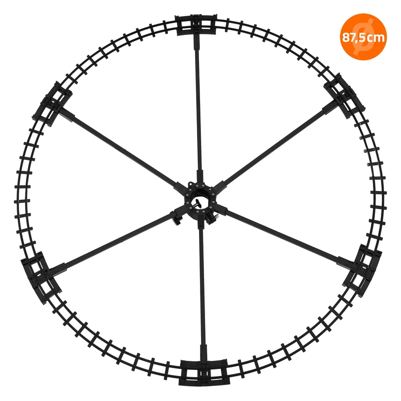 ECD Germany | Weihnachtszug für den Weihnachtsbaum mit Licht & Sound Ø87,5 cm Kunststoff Weihnachtsdeko Eisenbahn elektrisch