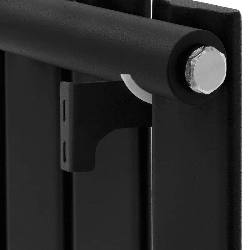 Badheizkörper Stella 370x1800 mm Schwarz matt LuxeBath