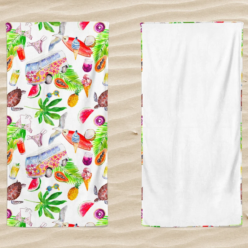 Telo Mare in Microvelour Stampa Doubleface - Fruits