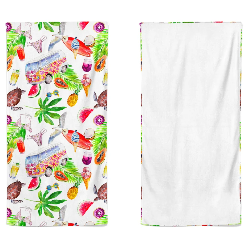 Telo Mare in Microvelour Stampa Doubleface - Fruits