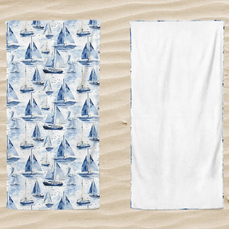 Telo Mare in Microvelour Stampa Doubleface - Antartic