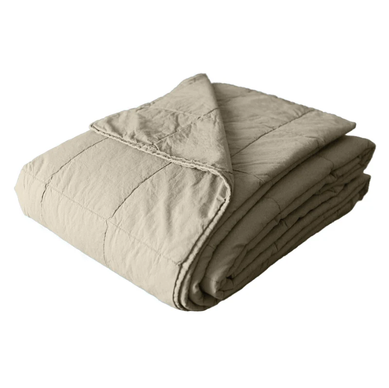 Trapuntino Leggero in Percalle di Cotone StoneWashed - Husky