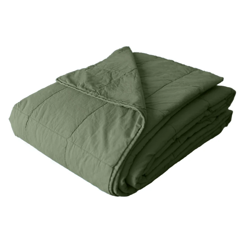 Trapuntino Leggero in Percalle di Cotone StoneWashed - Husky
