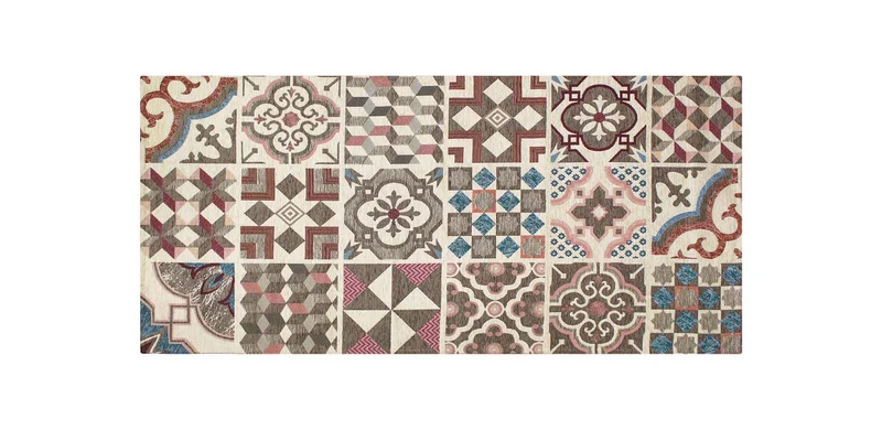 Tappeto Arredo Moderno in Ciniglia Antiscivolo Made in italy Maioliche Fango Il Gruppone