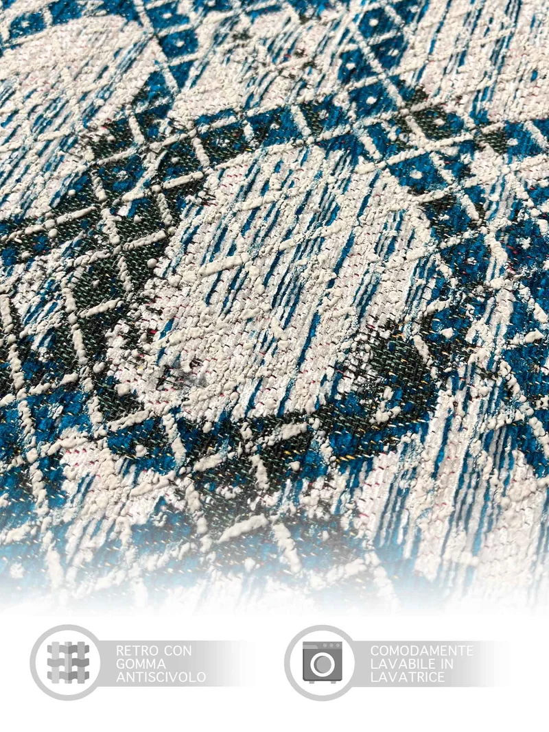 Tappeto Arredo Moderno in Ciniglia Antiscivolo Made in italy Esopo Ottanio Il Gruppone