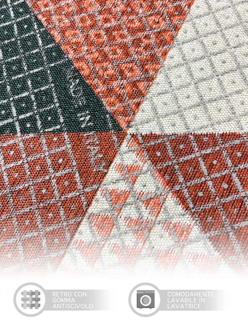 Tappeto Arredo Moderno Antiscivolo in Ciniglia Made in italy Cotone Il Gruppone