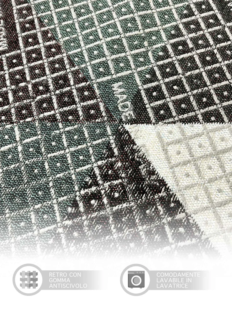 Tappeto Arredo Moderno Antiscivolo in Ciniglia Made in italy Cotone Il Gruppone
