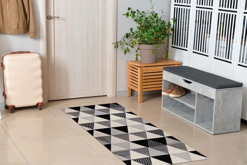 Tappeto Arredo Moderno Antiscivolo in Ciniglia Made in italy Cotone Il Gruppone