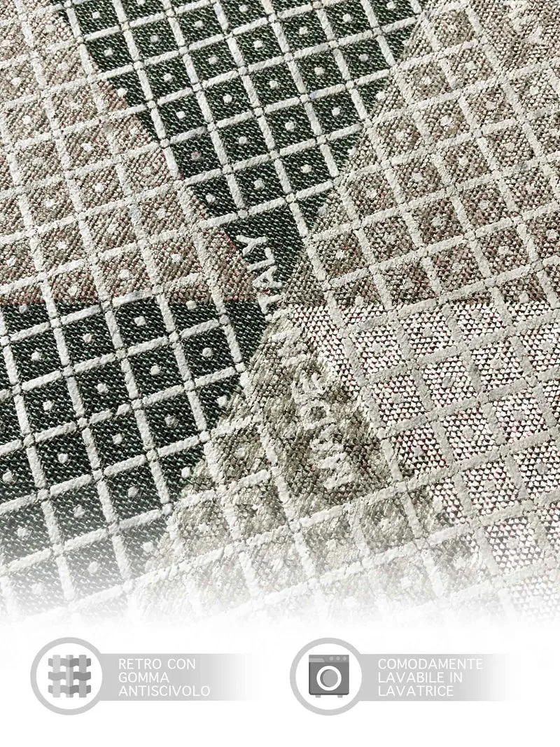 Tappeto Arredo Moderno Antiscivolo in Ciniglia Made in italy Cotone Il Gruppone
