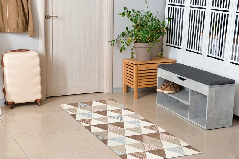 Tappeto Arredo Moderno Antiscivolo in Ciniglia Made in italy Cotone Il Gruppone