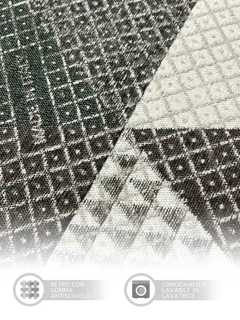 Tappeto Arredo Moderno Antiscivolo in Ciniglia Made in italy Cotone Il Gruppone