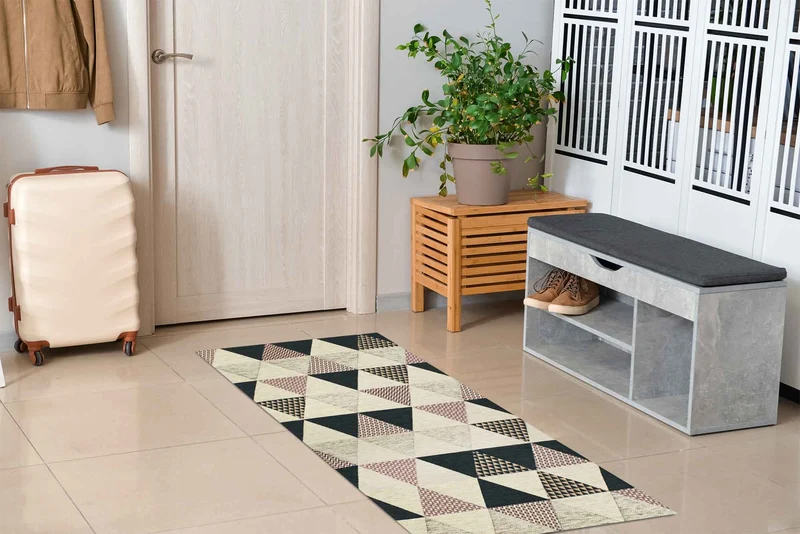 Tappeto Arredo Moderno Antiscivolo in Ciniglia Made in italy Cotone Il Gruppone
