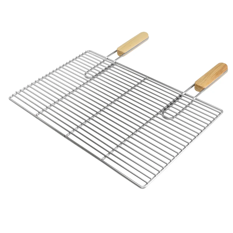 ECD Germany | Grillrost mit abnehmbaren Griffen aus Edelstahl, Outdoor Grillplatte robust für Gasgrill Holzkohlegrill BBQ Feuerstelle