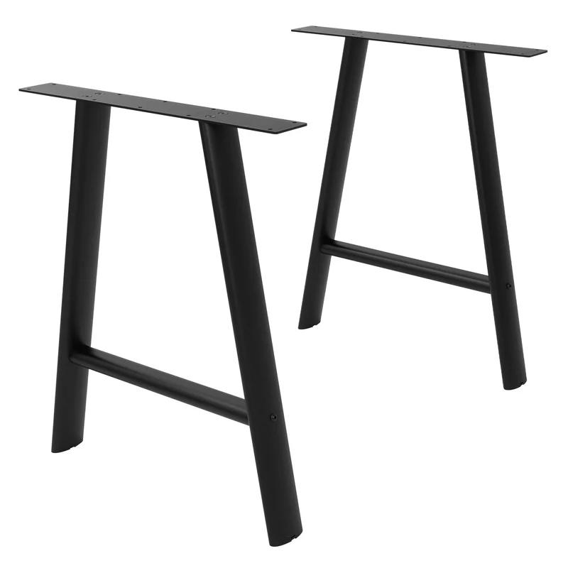 ML-DESIGN | Tischbeine 2er Set A-Form 60x72 cm aus Stahl Schwarz Tischgestell Tischfüße Tischkufen für Esstisch & Schreibtisch