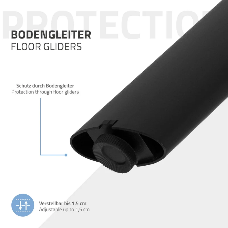 ML-DESIGN | Tischbeine 2er Set X-Form 60x72 cm aus Stahl Schwarz Tischgestell Tischfüße Tischkufen für Esstisch & Schreibtisch