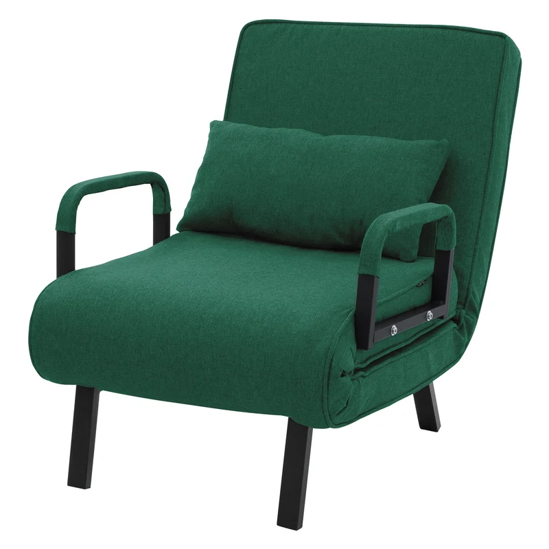 ML-DESIGN | Schlafsessel mit Bettfunktion 186x60 cm aus Stahl/Chenille Sessel mit Schlaffunktion klappbar Bettsessel Klappsessel Schlafsofa