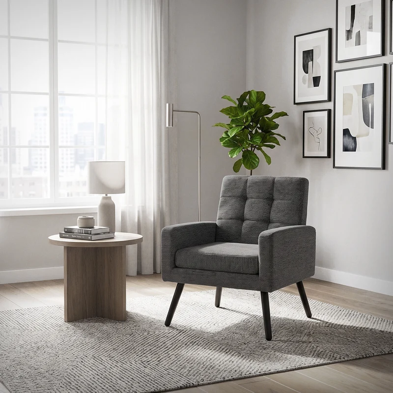 ML-DESIGN | Sessel mit Armlehnen 66,5x80x63,5 cm Stahlgestell/Webstruktur Relaxsessel Lesesessel Ohrensessel Fernsehsessel für Wohnzimmer
