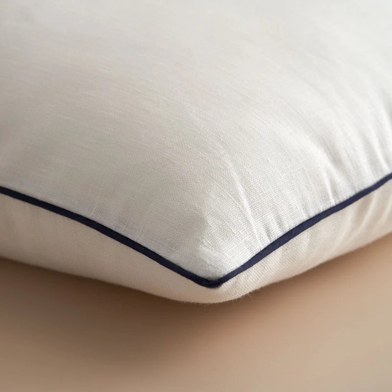 Cuscino Arredo in Puro Lino con Ricamo - Milos