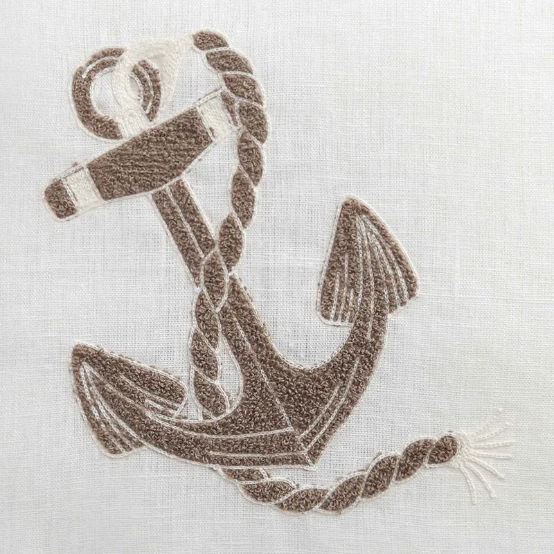 Cuscino Arredo in Puro Lino con Ricamo - Milos