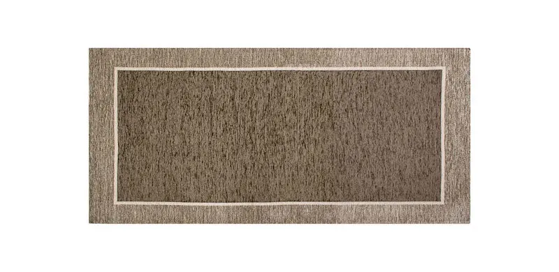 Tappeto Arredo Moderno Antiscivolo in Ciniglia Made in italy Cotone Roma GrigioScuro
