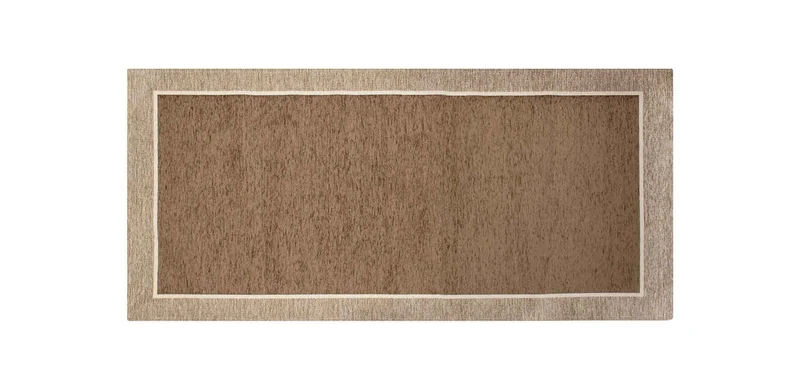 Tappeto Arredo Moderno Antiscivolo in Ciniglia Made in italy Cotone Roma FangoScuro