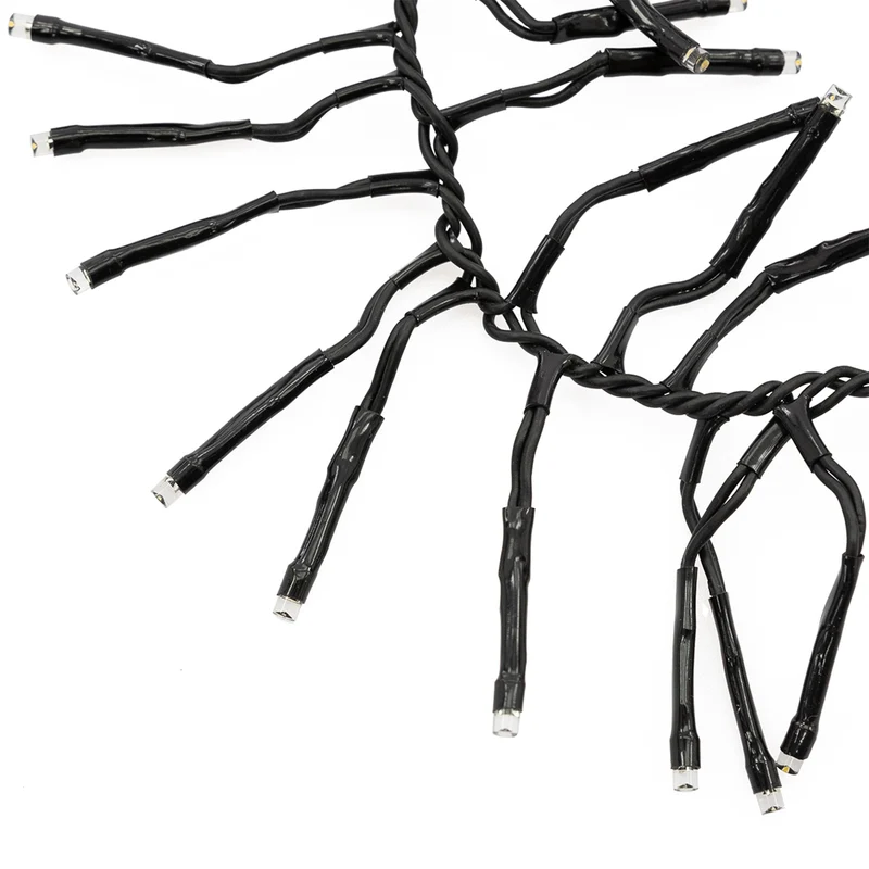 Cluster Lichterkette LED 11m, 1512 LEDs Warmweiß, 8 Leuchtmodi IP44 Innen/Außen