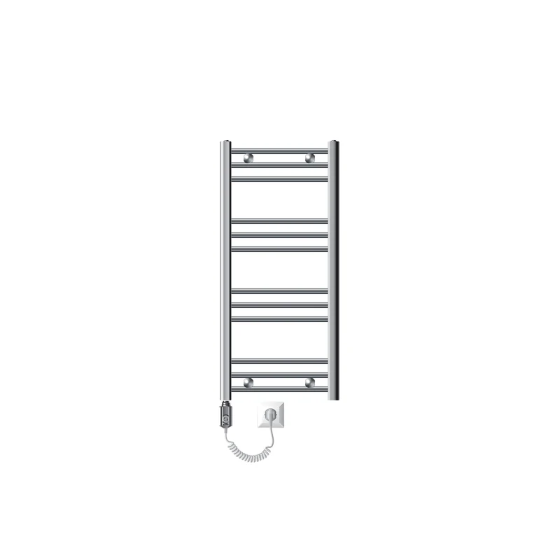 Badheizkörper Elektrisch mit Heizstab 300W 400x800 mm Chrome gebogen mit Seitenanschluss LuxeBath