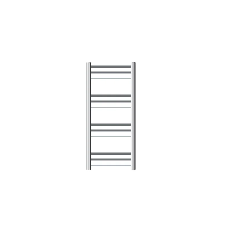 Elektrischer Badheizkörper mit Heizstab 600W 400x800 mm Chrome gebogen mit Seitenanschluss & Thermostat Digitalanzeige LuxeBath