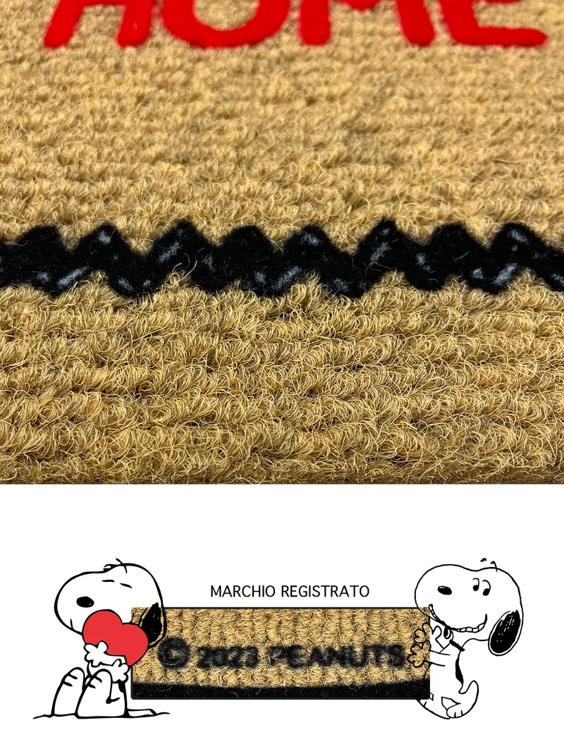 Peanuts Zerbino In Cocco Ingresso Snoopy Originale Rettangolare 70 x 40 Cm Il Gruppone