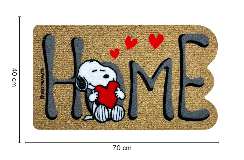 Peanuts Zerbino In Cocco Ingresso Snoopy Originale Rettangolare 70 x 40 Cm Il Gruppone