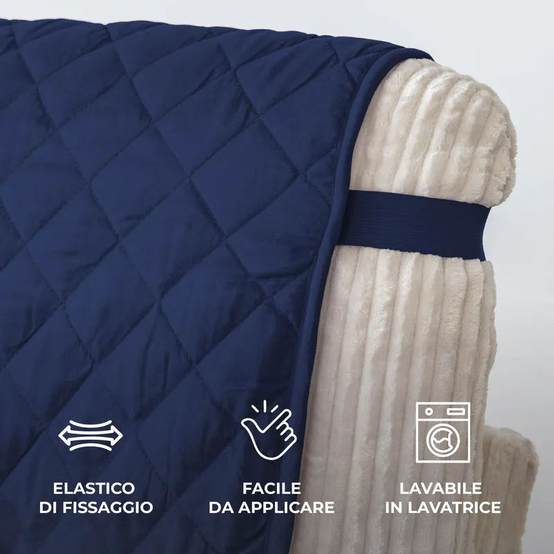 Copridivano Trapuntato con Braccioli Antimacchia Impermeabile con Elastico Antiscivolo Il Gruppone