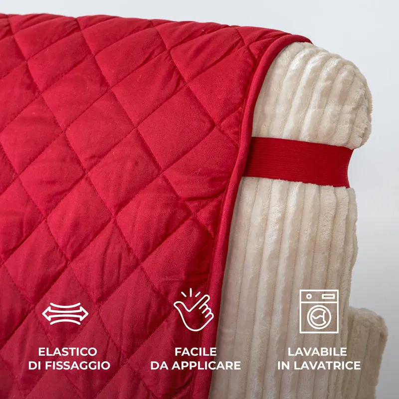 Copridivano Trapuntato con Braccioli Antimacchia Impermeabile con Elastico Antiscivolo Il Gruppone