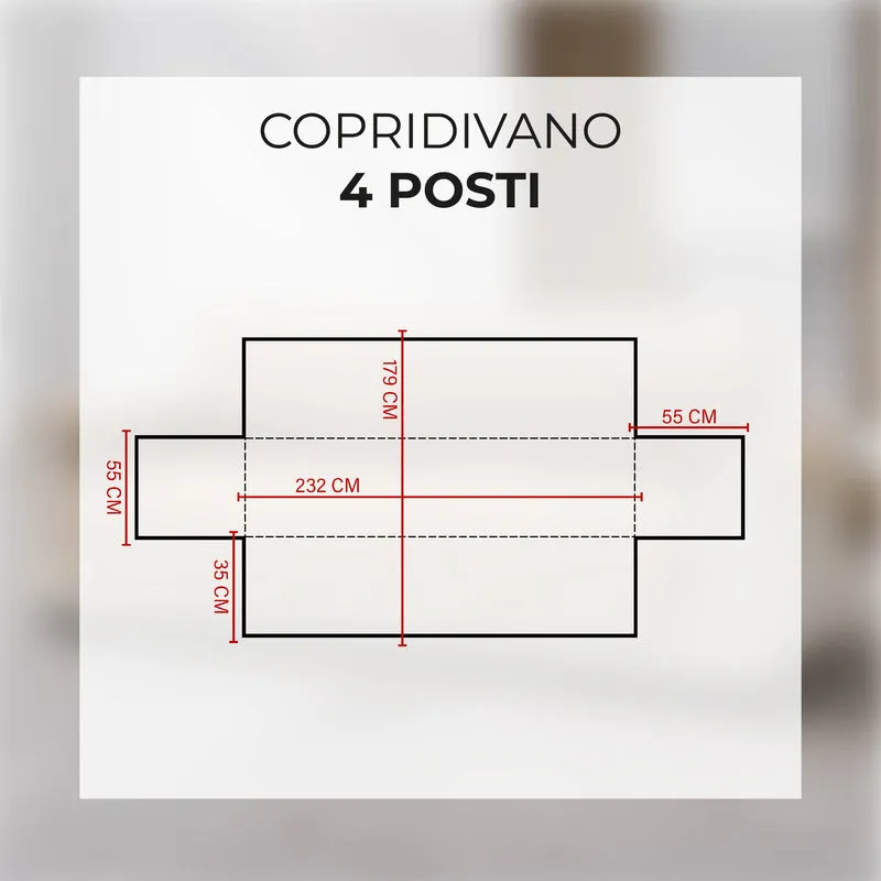 Copridivano Trapuntato con Braccioli Antimacchia Impermeabile con Elastico Antiscivolo Il Gruppone